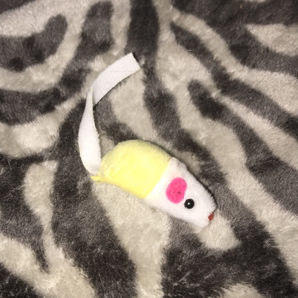 Yellow rattle sound catnip mouse w/ catnip - Picture 2 of 6